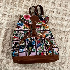 Authentic, hand stitched, Guatemalan huipil backpack